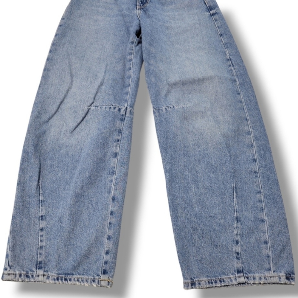 Zara Jeans Size 0 W27"L30" Zara Wide Leg Jeans Barrel Leg Jeans Zara Baggy Jeans - Picture 4 of 8